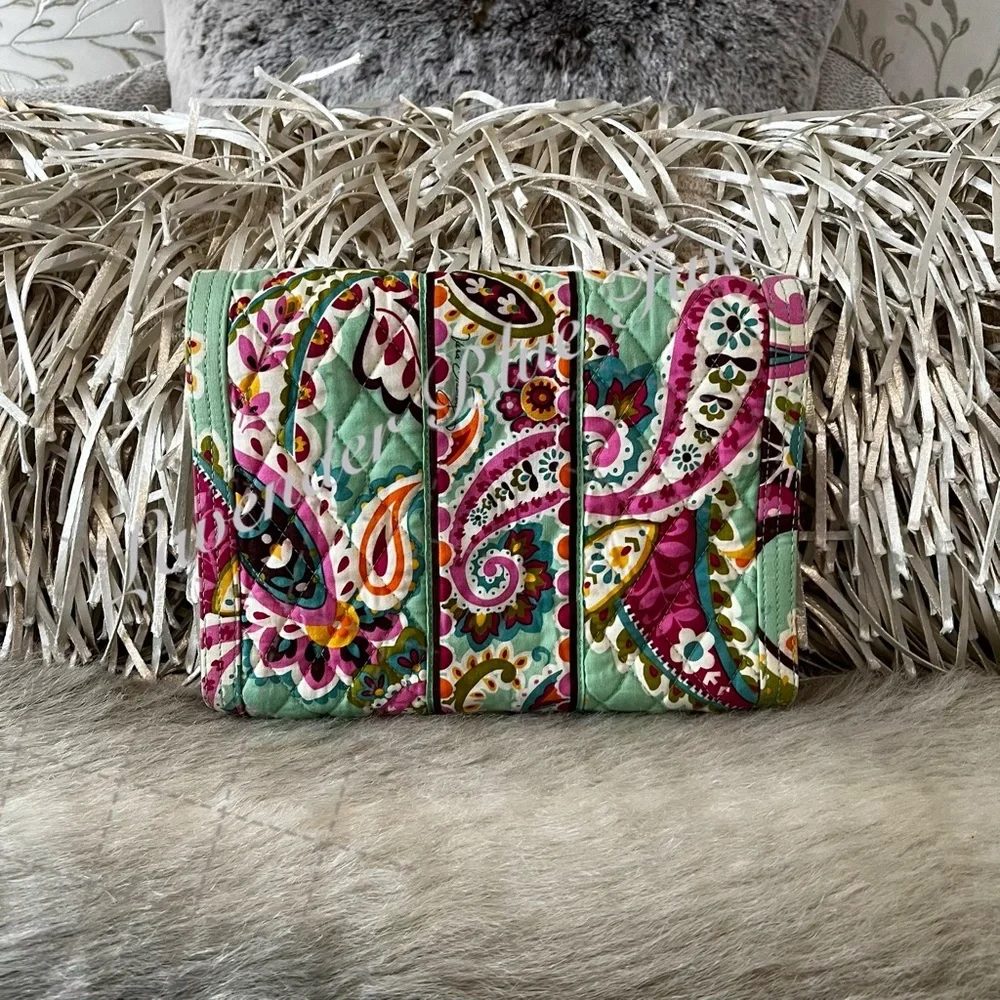 VERA BRADLEY Tutti Frutti 2013 Jewelry Case Folio Book Green Pink Y2K Floral